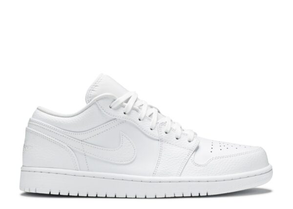 Jordan 1 Low Triple White Tumbled Leather – 553558-130
