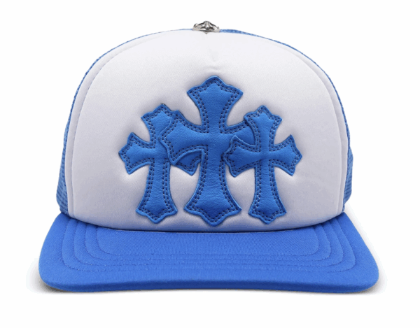 Chrome Hearts Cemetery Cross Trucker Hat Blue