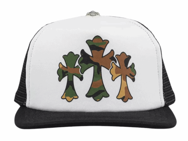 Chrome Hearts Triple Cross Trucker White