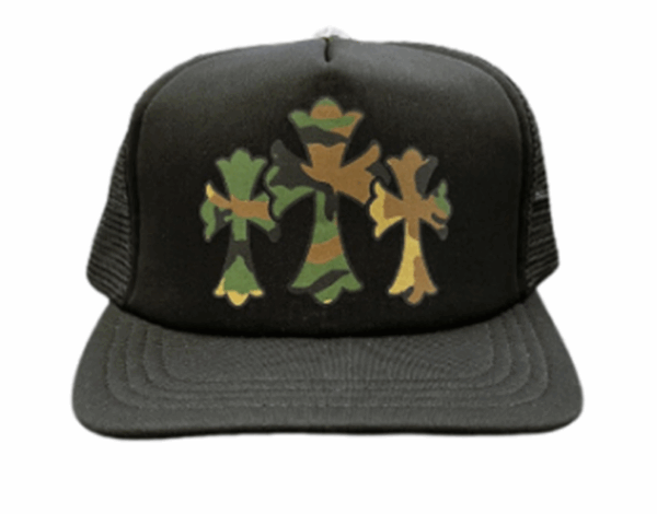 Chrome Hearts Triple Cross Trucker Hat Black