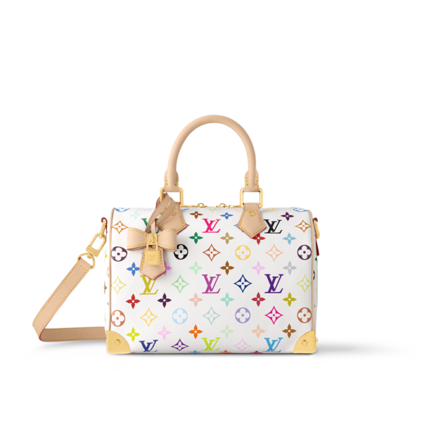 Louis Vuitton x Takashi Murakami Speedy Bandouliere 25 White Multicolored