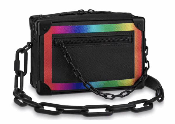 Louis Vuitton Soft Trunk Taiga Mini Black/Rainbow