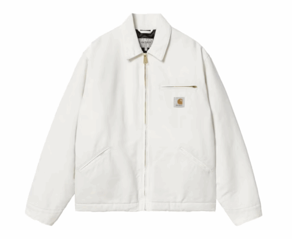 Carhartt WIP OG Detroit Aged Canvas Jacket White