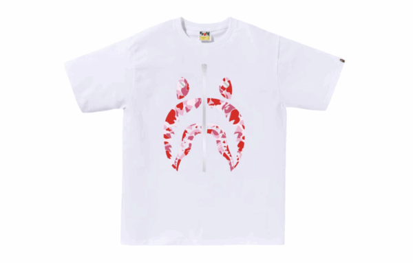 BAPE ABC Camo Shark Tee (SS25) White/Pink
