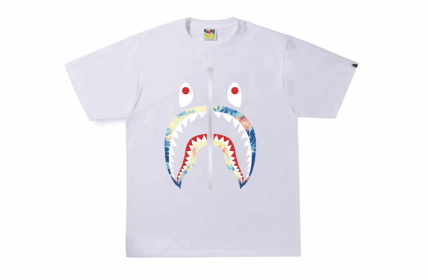 BAPE Tie Dye Shark Tee White/Multi