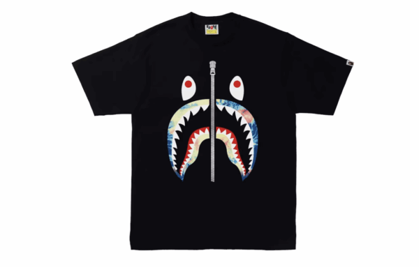 BAPE Tie Dye Shark Tee Black/Multi