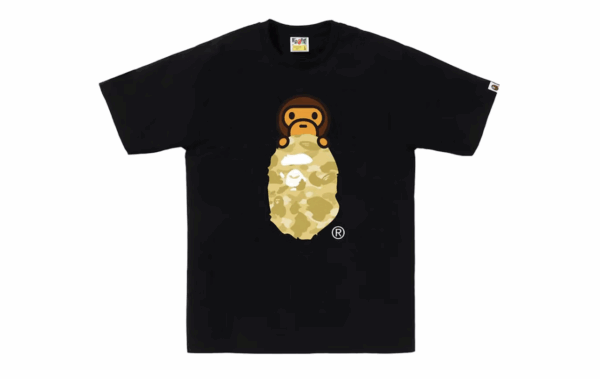 BAPE Color Camo Milo On Ape Head Tee Black/Yellow