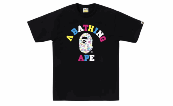 BAPE Neon Camo College Tee Black