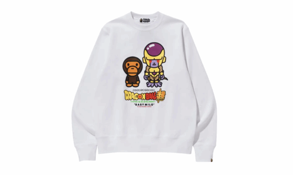 BAPE x Dragon Ball Z Super Golden Frieza Crewneck White