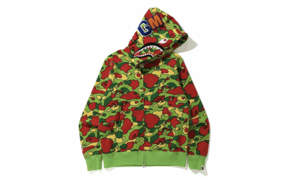BAPE Sta Camo Shark Full Zip Hoodie Green