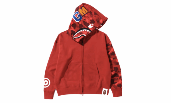 BAPE Color Camo Giant Shark Loose Fit Full Zip Hoodie
