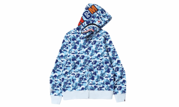 BAPE ABC Camo Shark Full Zip Hoodie Blue