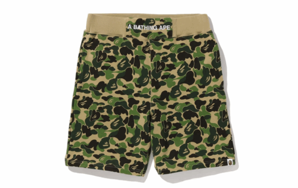 BAPE ABC Camo Sweat Shorts Green
