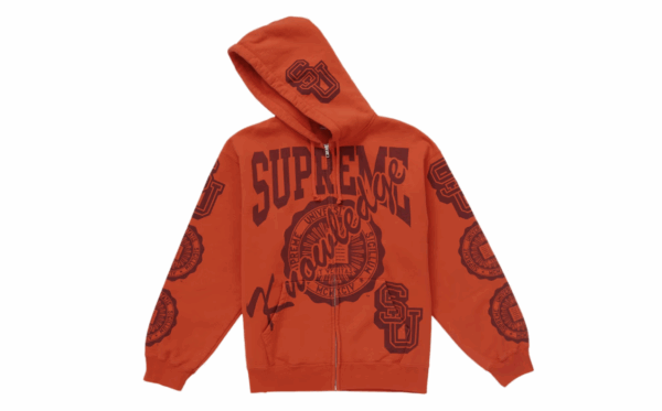 Supreme Knowledge Reigns Zip Up Hooded Sweatshirt