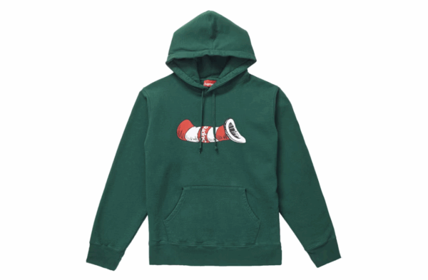 Supreme Cat in the Hat Hooded Sweatshirt Dark Green