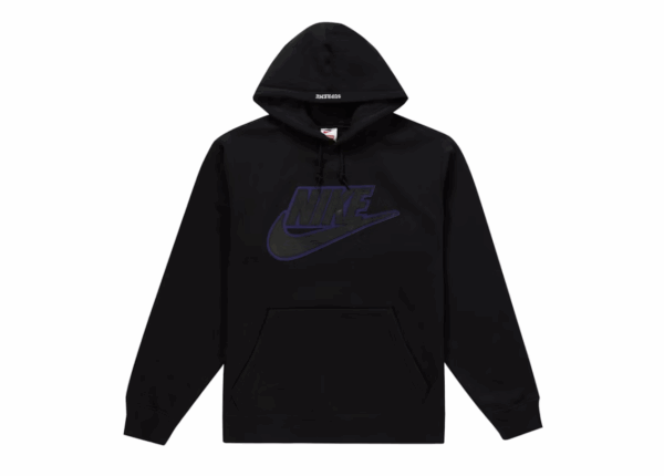 Supreme Nike Leather Applique Hooded Sweatshirt