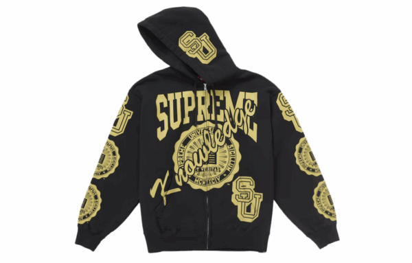 Supreme Knowledge Reigns Zip Up Hooded Sweatshirt
