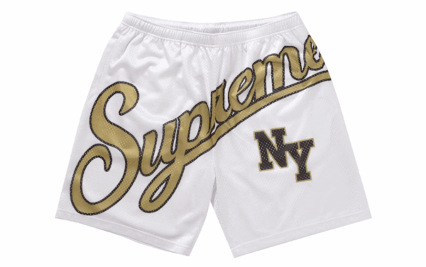 Supreme Big Script Mesh Short White