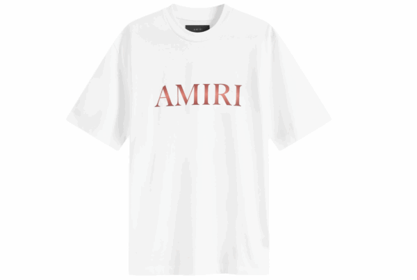 AMIRI logo print cotton Tee White Red