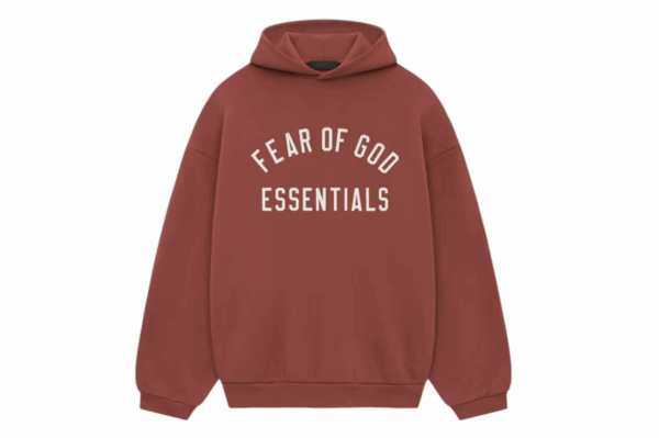 Fear of God Essentials Fleece Hoodie Crimson