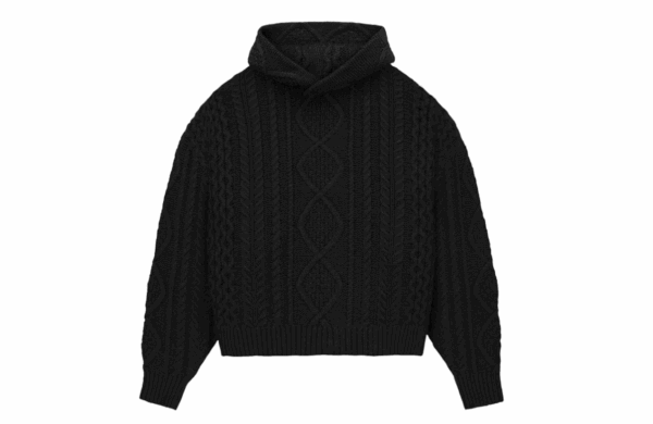 Fear of God Essentials Cable Knit Hoodie Jet Black