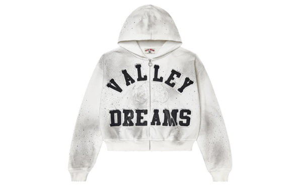 Vale Forever Classico Zip Up Hoodie White
