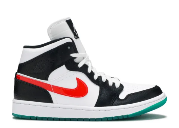 Jordan 1 Mid Alternate Swooshes Red Yellow (Women’s) – BQ6472-063